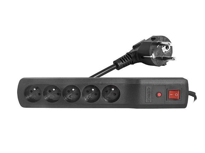 ARC Power strip 5-socket extension cable with 3m switch and fuse