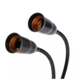 💡 E27 Doppel-Lampenfassung mit Clip, Schalter & 1,3 m Kabel