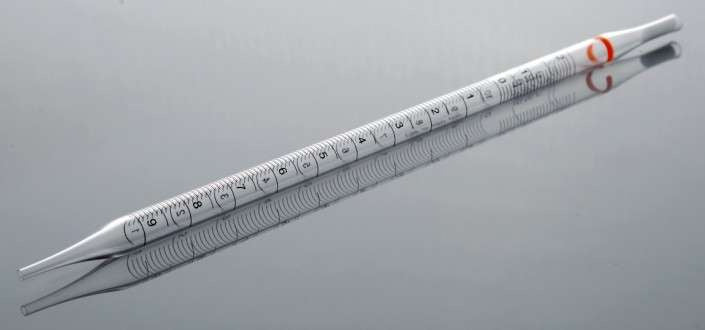 2 ml acrylic pipette graduated / reaches to the bottom of the bottle