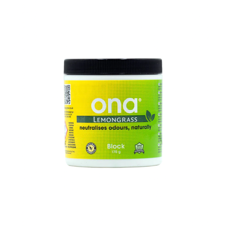ONA Block Lemon Grass 170g - a lemon grass odor neutralizer