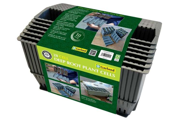 Garland 28 Cell Deep Root Plant Cells for seedlings | 4x4x12cm per 1 cell