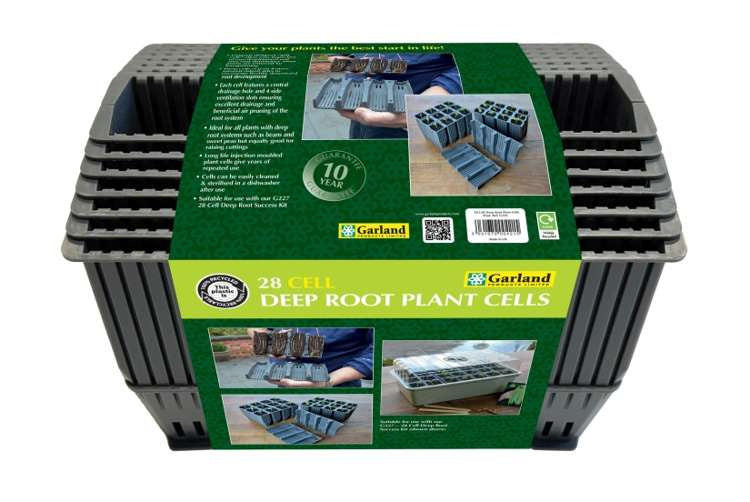 Garland 28 Cell Deep Root Plant Cells for seedlings | 4x4x12cm per 1 cell