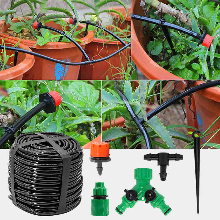 Complete irrigation kit - 10m pipe + 10 drippers