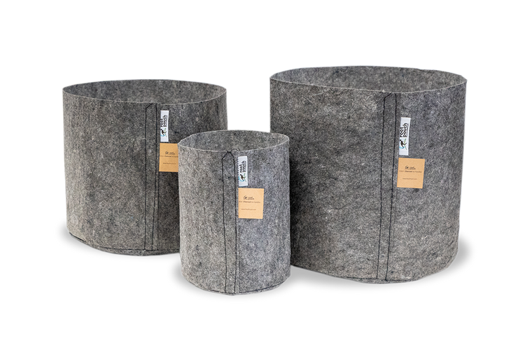 Growbag Root Pouch charcoal fabric pot 28x26cm 16L grey