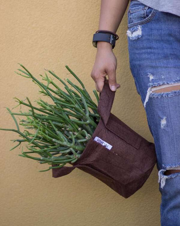 Growbag Root Pouch fabric pot 21x21cm 8L brown