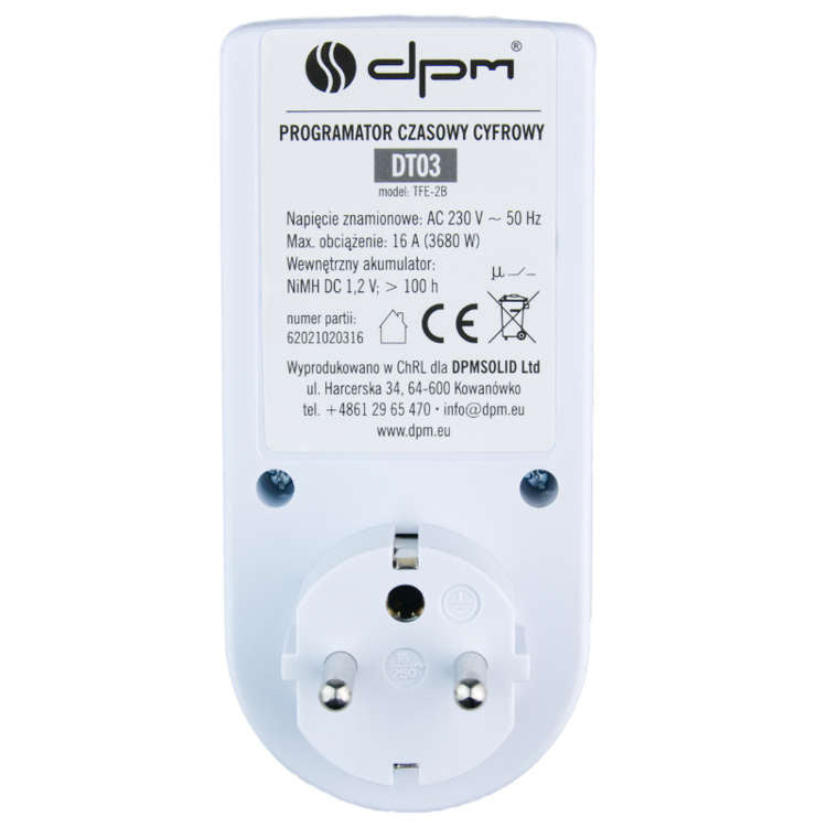Digital Timer Programmer - socket time switch DTU03 / LXU02