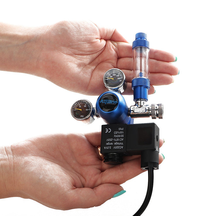 Aquario Blue Professional co2 bottle reducer with solenoid valve