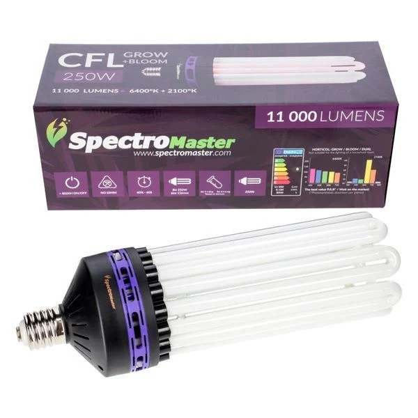 CFL 250W Spectromaster Lampe – 6U | 2100K + 6400K Dualspektrum
