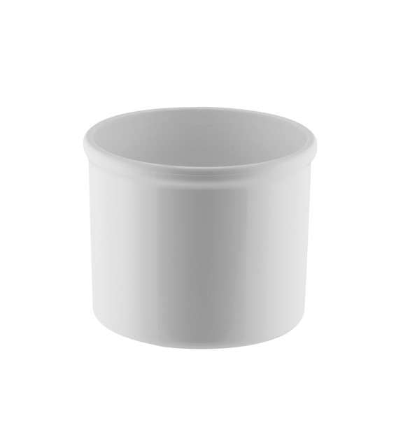 LENI CORONA 22/19 gloss cylindrical pot cover - White