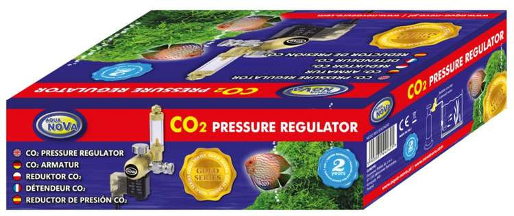 Aqua Nova Gold Series CO2 pressure regulator with solenoid valve