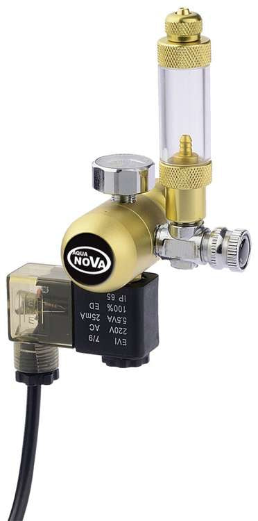 Aqua Nova Gold Series CO2 pressure regulator with solenoid valve