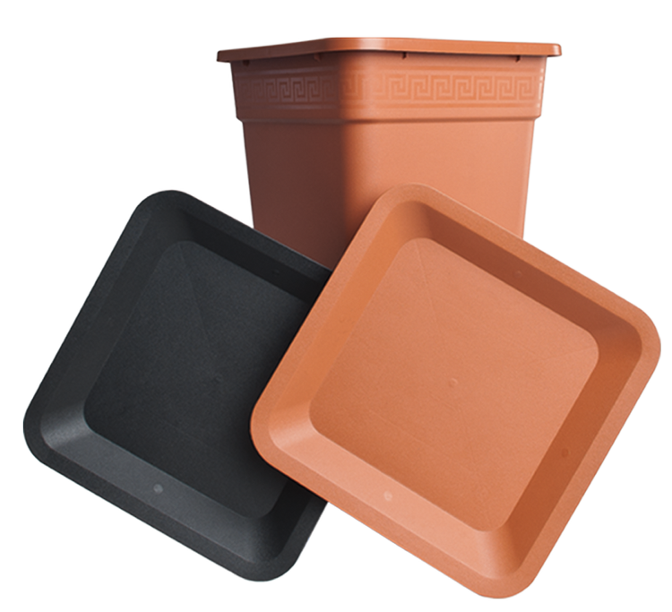 Square pot stand 30L 36,5x36,5cm brown