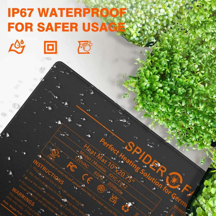 Spider Farmer Heating Mat 52 x 25cm for Seedling & Germination 20W