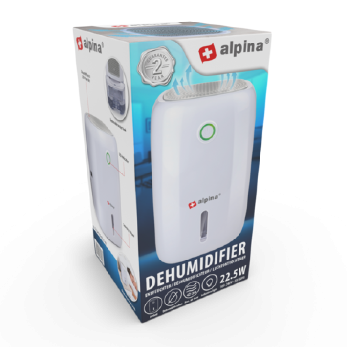 Alpina Mini Electric Dehumidifier  0.3L/D 22W | 800ml tank